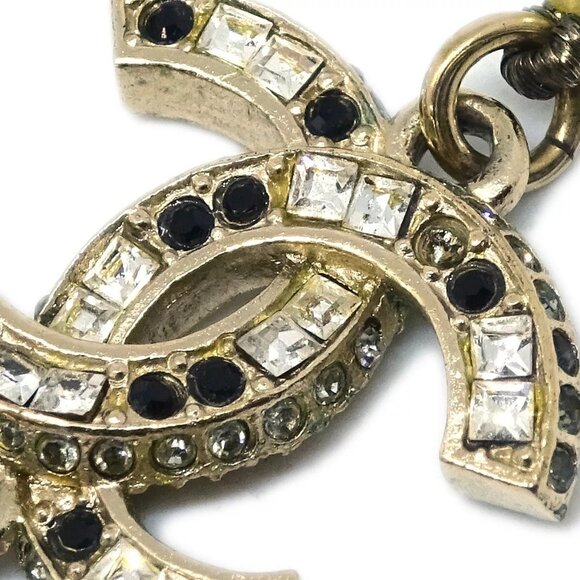 Chanel Gold Chain Artificial Pearl Rhinestone Necklace - Picture 2 of 5